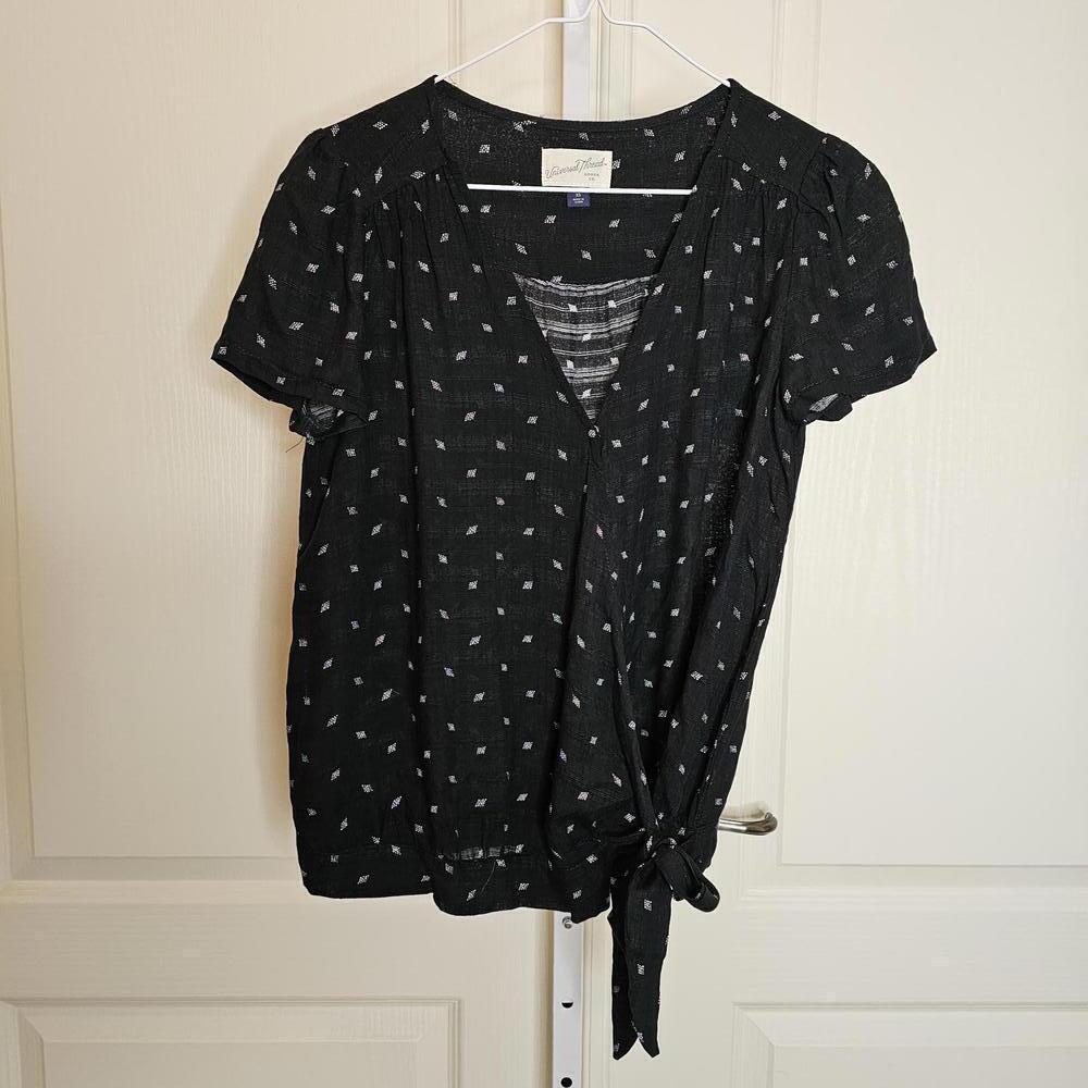 Universal Thread Women's XS Black Tied Top
